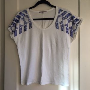 White Beaded GAP T-Shirt